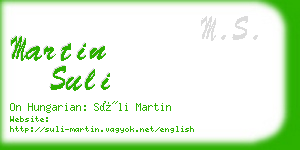 martin suli business card